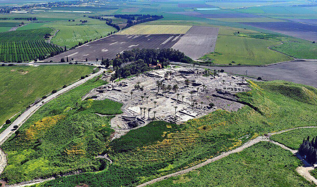 Vista aérea de Megiddo